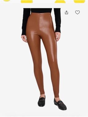 Commando Brown Faux Leather Jacket with Cream Lining